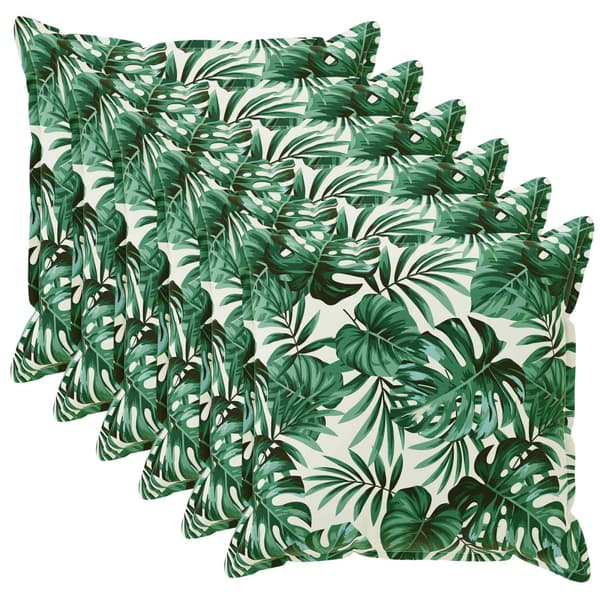 Kuddöverdrag 6 st HOUTEN Bladmönster 50 x 50 cm Polyester