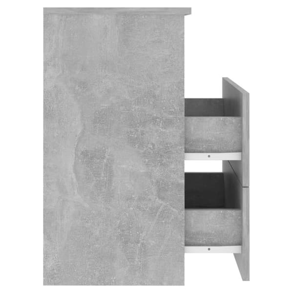 Sängbord betonggrå 50x32x60 cm