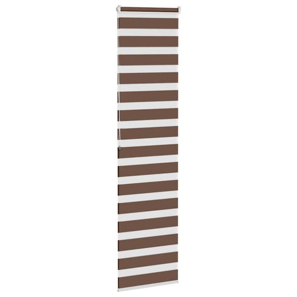Rullgardin zebra brun 60x200 cm tyg bredd 55,9 cm polyester