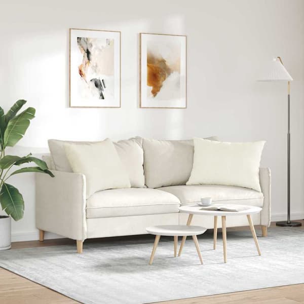 Sofakuddar 2 pcs Kräm 70 x 50 cm Kordread tyg