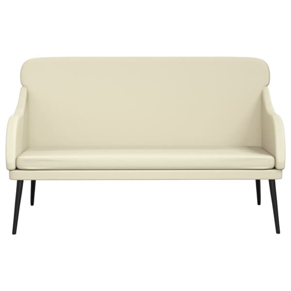 Bänk gräddvit 110x76x80 cm konstläder