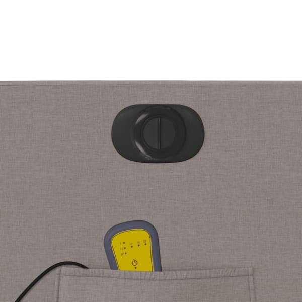 Elektrisk massagefåtölj taupe tyg