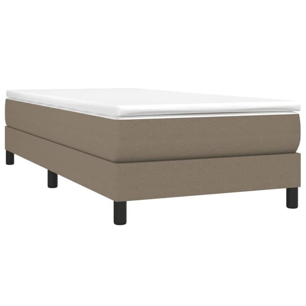 Boxspring-sängram Taupe 80x200cm tyg