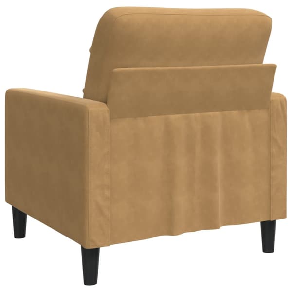 Fåtölj Brun 60 cm sammet
