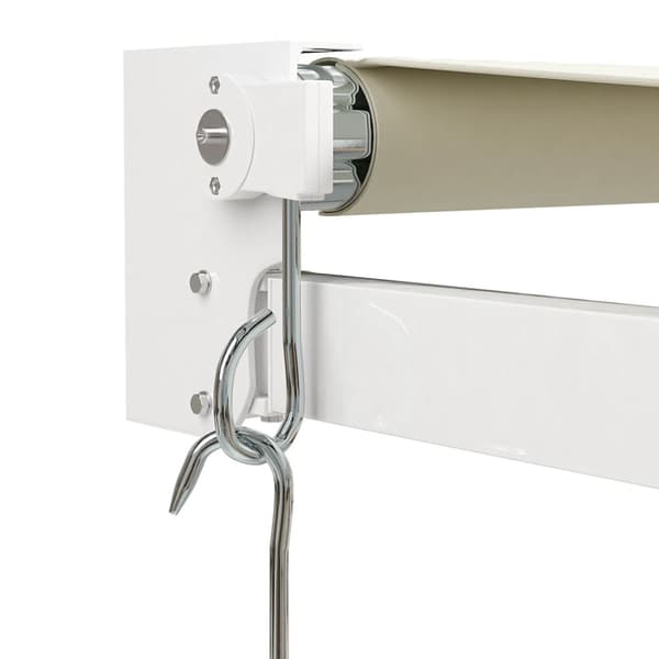 Markis infällbar gräddvit 3x2,5 m tyg och aluminium