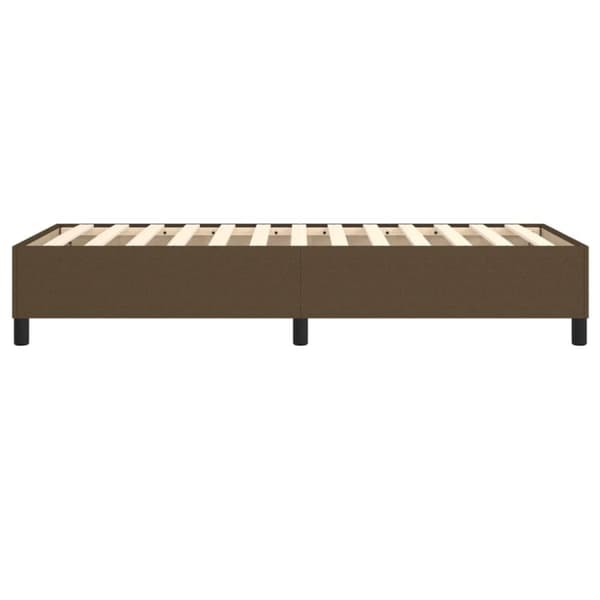 Boxspring-sängram mörkbrun 90x190 cm tyg