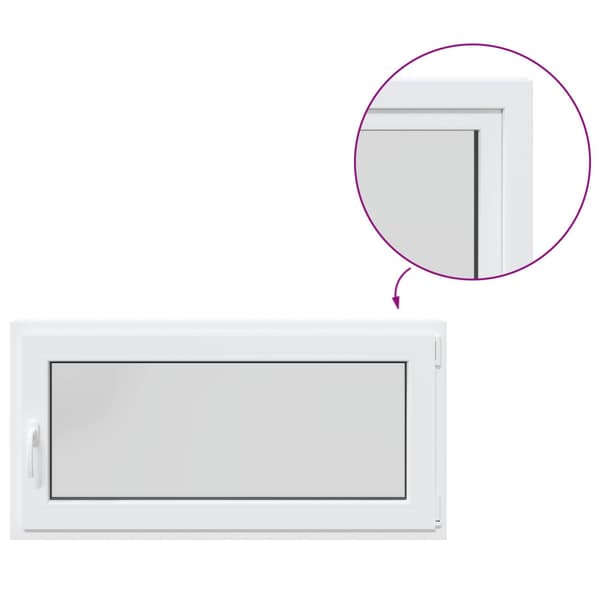 Källarfönster RISOR 120 x 50 cm PVC och glas