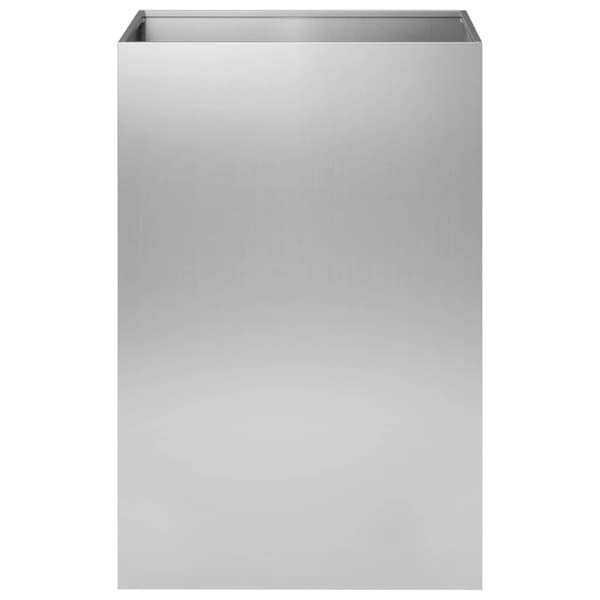 Trädgårdsplanterare 2 st Silver 40 x 40 x 75 cm