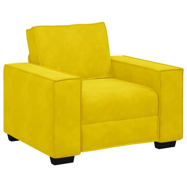 Soffstol gul 100x78x84 cm sammet