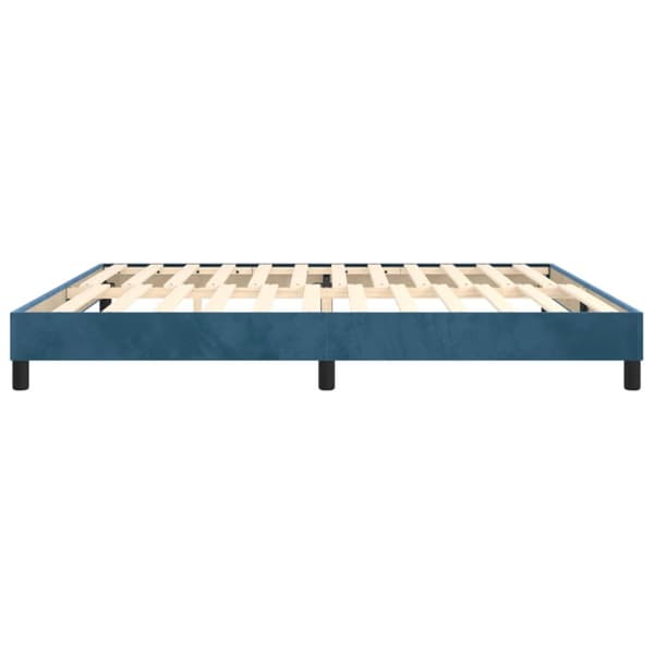 Boxspring-sängram mörkblå 200x200 cm sammet