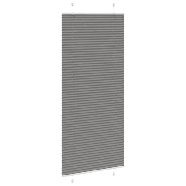 Plisserad persienn antracit 100x200 cm tyg bredd polyester