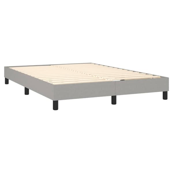 Boxspring-sängram ljusgrå 140x200 cm tyg