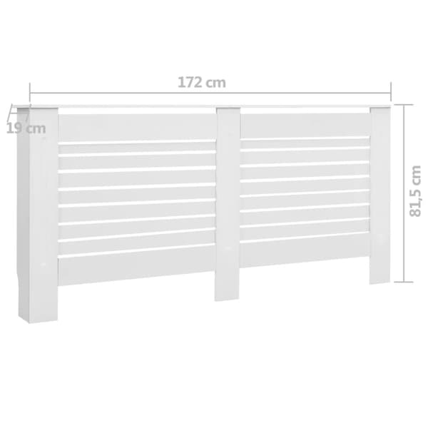 Elementskydd 2 st vit 172x19x81,5 cm MDF