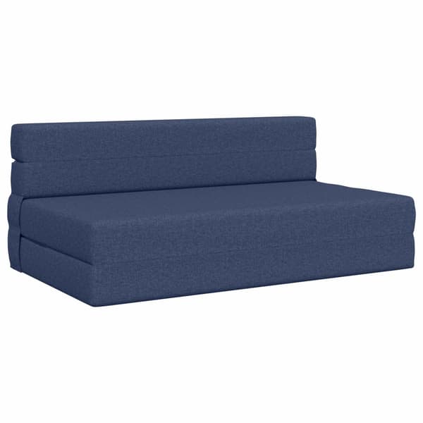 Fällsoffa säng Blå 203 x 152 x 15 cm tyg