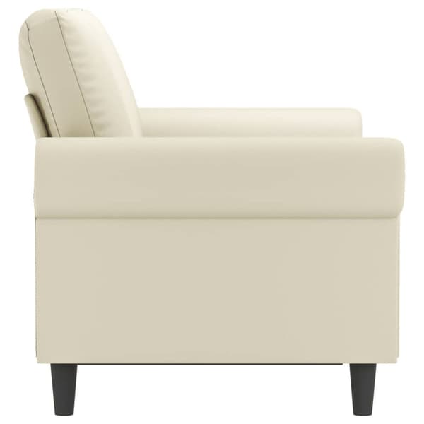 2-sitssoffa gräddvit 120 cm konstläder