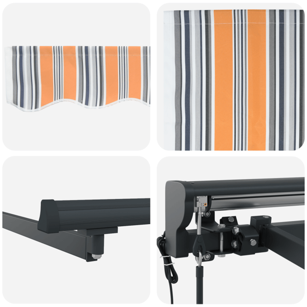 Markisram Blå och Orange 500 × 300 cm