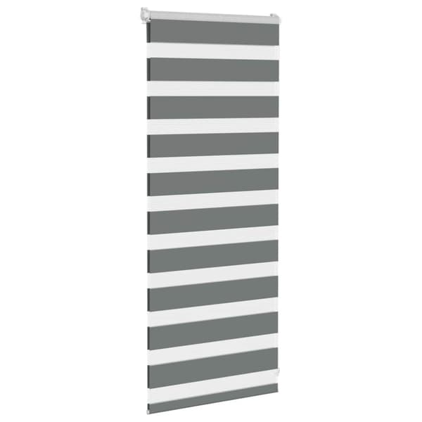 Rullgardin zebra mörkgrå 60x100 cm tyg bredd 55,9 cm polyester