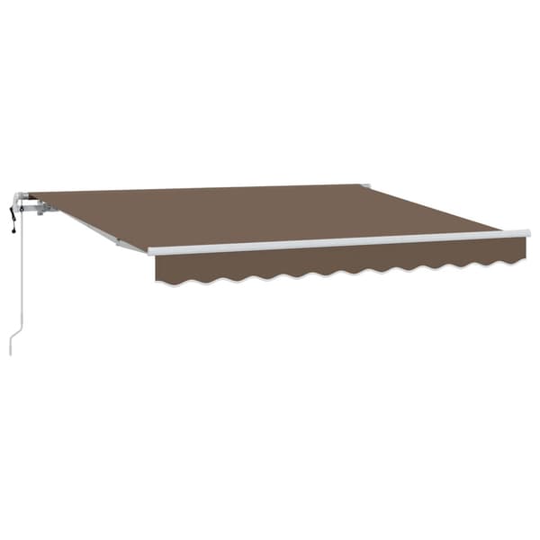 Utfällbar markis Taupe 4 x 2 m tyg