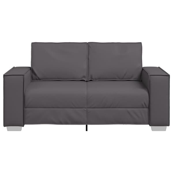 Tvåsitssoffa Grå 160 cm Konstläder
