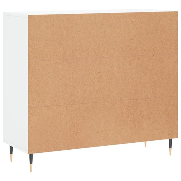 Skänk vit 90x34x80 cm konstruerat trä