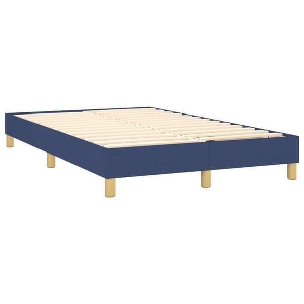 Boxspring-sängram blå 120x200cm tyg