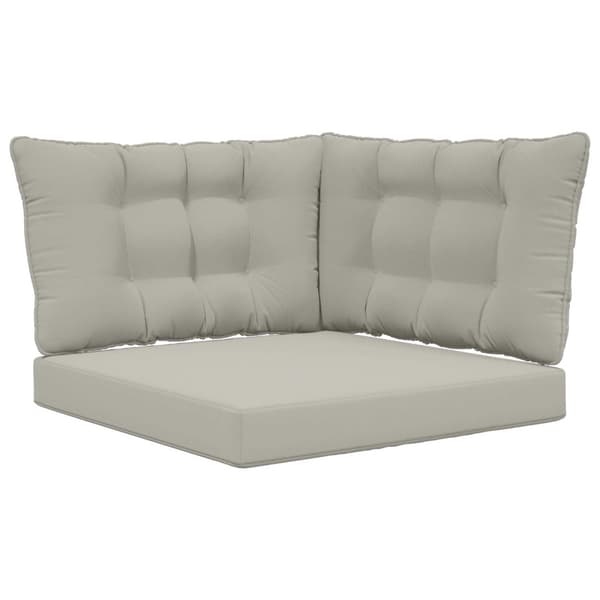 Utomhus Soffa Kudde 3 pcs Grå Polyester