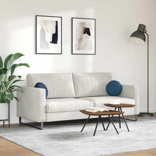 Sittkuddar 2 pcs Blå Ø30 x 13 cm tyg