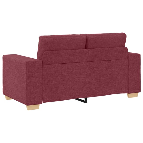Soffa 2 st Vinröd Linnenblandad tyg