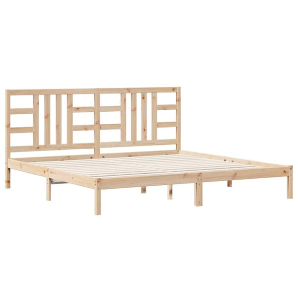 Sängram massivt trä 200x200 cm