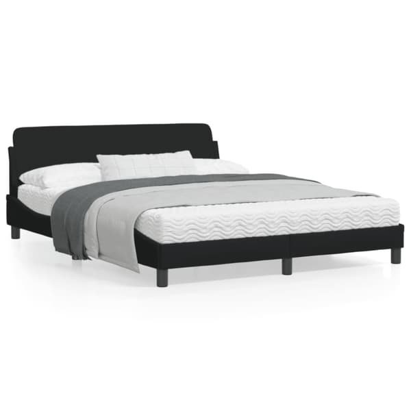 Bed Frame "Dover" Black 160x200 cm Fabric