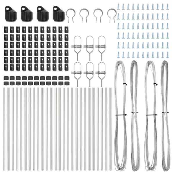 Stängselstolpe 26 pcs Grå 3,2 x 3,2 x 120 cm