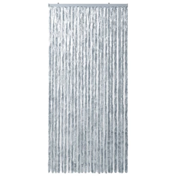 Insektsdraperi vit och grå 100x220 cm chenille