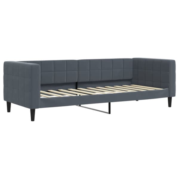 Dagbädd utdragbar mörkgrå 80x200 cm sammet