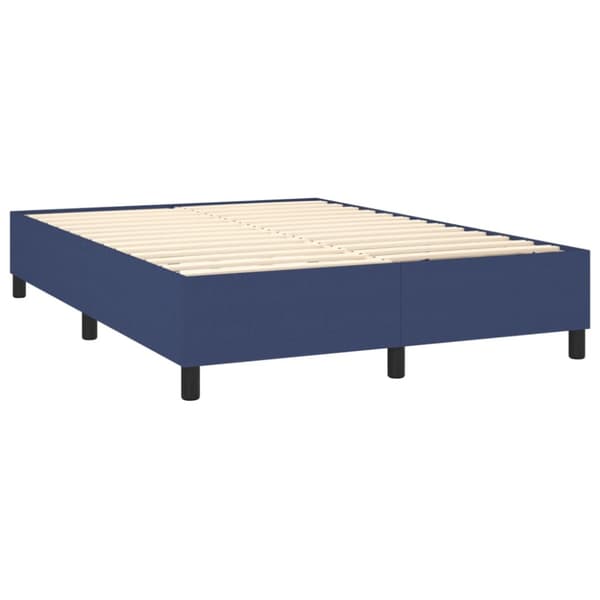 Boxspring-sängram blå 140x190 cm tyg