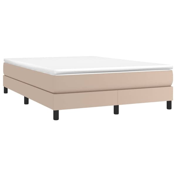 Boxspring-sängram cappuccino 140x200 cm konstläder