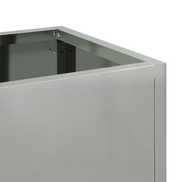 Höjdträdgårdsplanterare Silver 60 x 26 x 45 cm