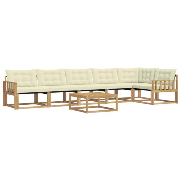 Utomhussoffset 7 pcs Vit och grädde 79 x 79 x 37 cm