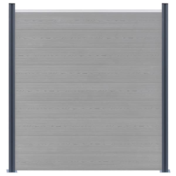 Staketstolpar 2 st mörkgrå 185 cm aluminium