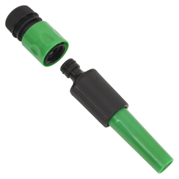 Trädgårdsslang med kopplingar grön 0,5" 30 m PVC