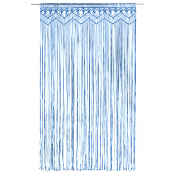 Gardin makramé blå 140x240 cm bomull