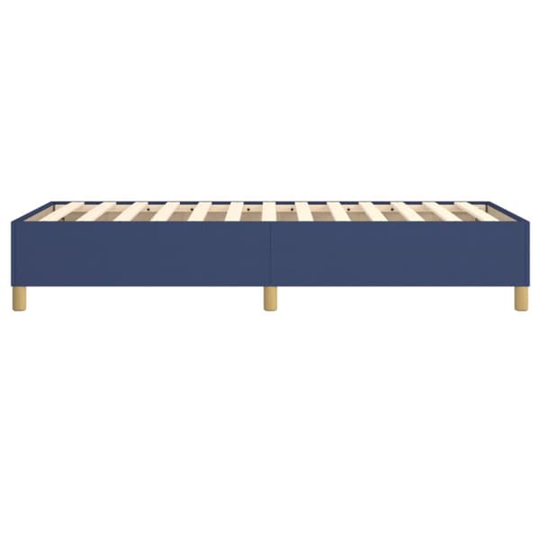 Boxspring-sängram blå 90x200cm tyg