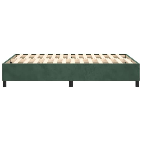 Boxspring-sängram mörkgrön 120x200 cm sammet