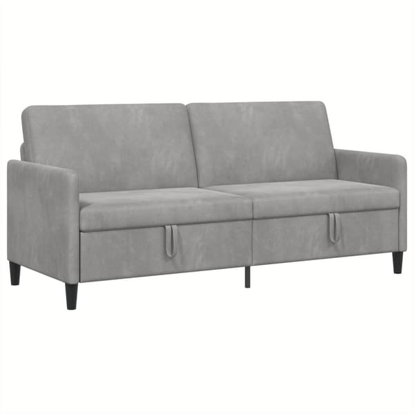 Soffa med förvaring Ljusgrå 192 x 78 x 87 cm Polyester