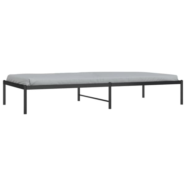Sängram metall svart 90x200 cm