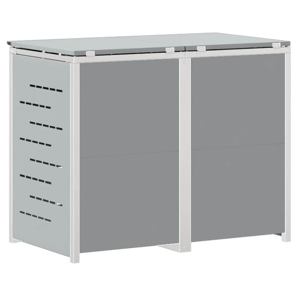 Sopcontainerförvar Grå 138 x 77,5 x 112,5 cm Rostfritt stål