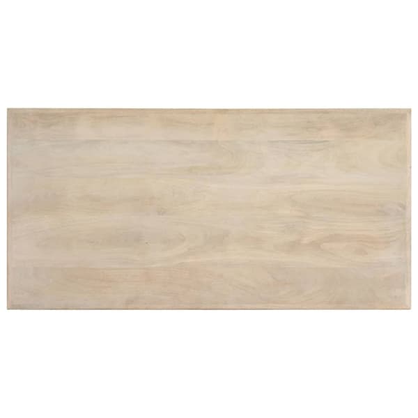 Matbord vit 120x60x75 cm massivt mangoträ