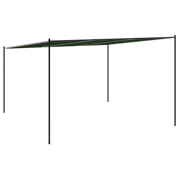 Paviljong 4 x 3,98 x 2,67 m Grön Polyester och Stål