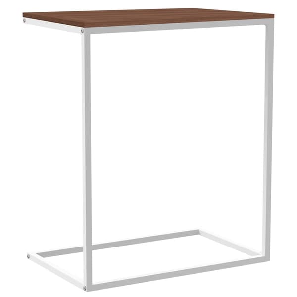 Sidobord vit 55x35x66 cm konstruerat trä