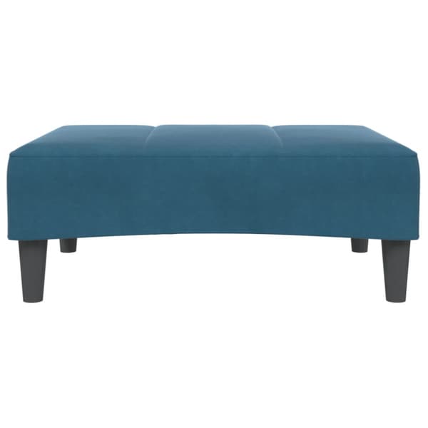 Fotpall Blå 77x55x31 cm sammet