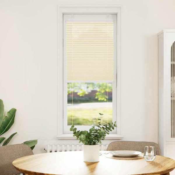 Plisserad persienn cremefärgad 50x100cm tyg bredd 49,4cm